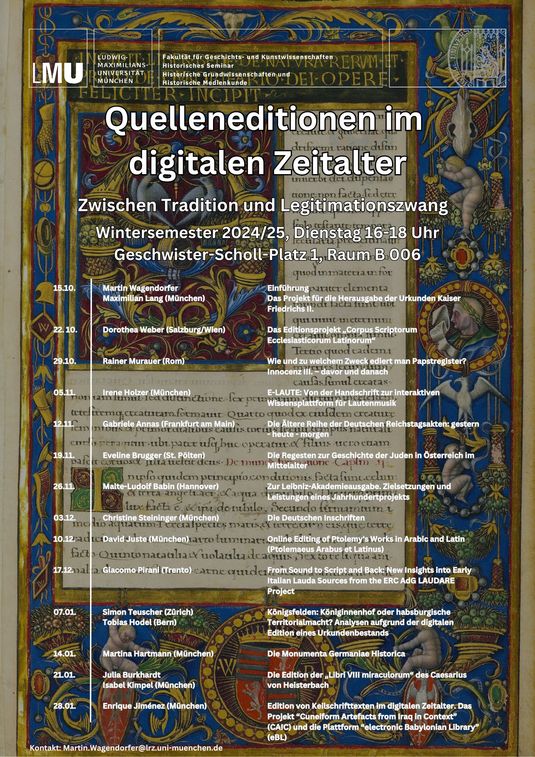 Poster zur Ringvorlesung. Einzeltermine mit jeweiligen Referierenden und Themen entnehmen Sie der Download-Datei